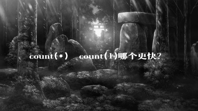 count(*)  count(1)哪个更快？