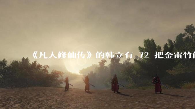 《凡人修仙传》的韩立有 72 把金雷竹做的剑，其他人看见了不觉得奇怪吗？