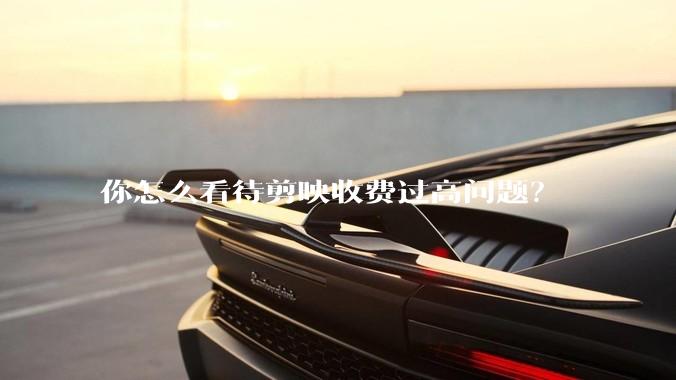 你怎么看待剪映收费过高问题？