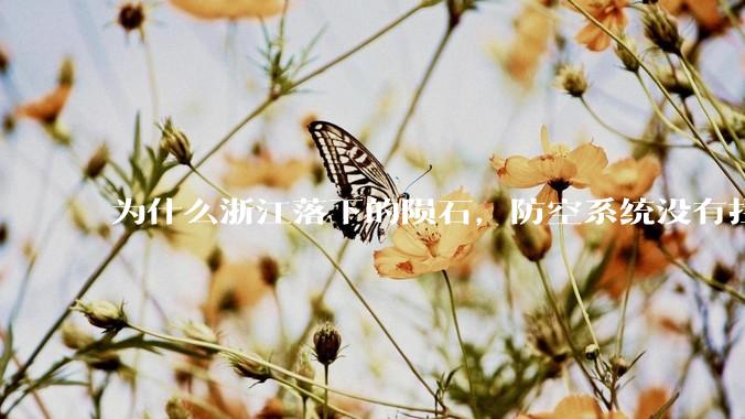 为什么浙江落下的陨石，防空系统没有拦截，它和导弹有什么不同？