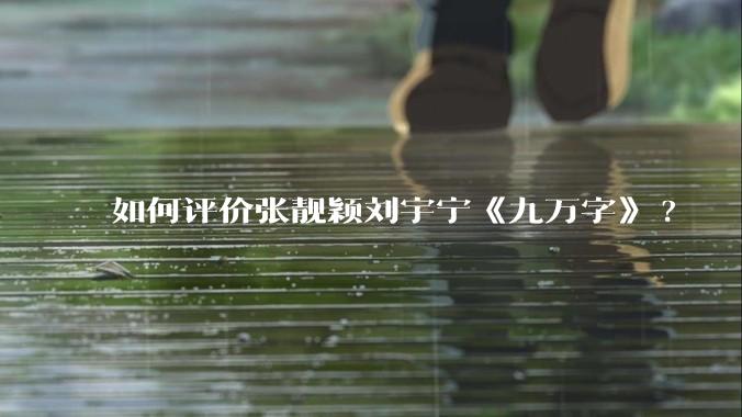 如何评价张靓颖刘宇宁《九万字》?