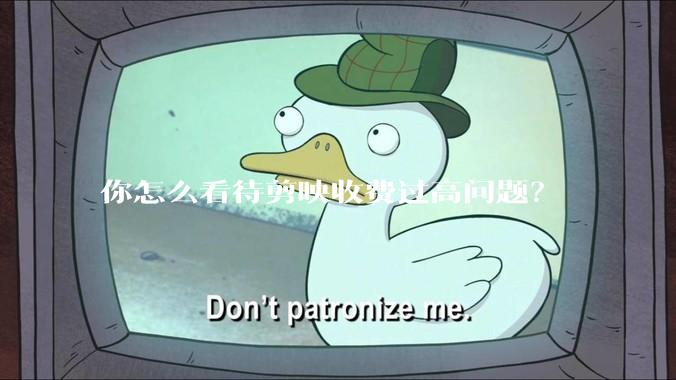 你怎么看待剪映收费过高问题？